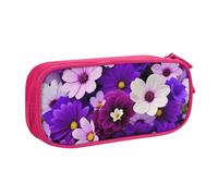 Xdcywbzdbc Astuccio a strati viola con stampa floreale, spazioso e organizzato, grande borsa portaoggetti con scomparti, design elegante e funzionale, rosa, Taglia unica, Organizer per imballaggio