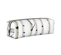 XDCYWBZDBC Astuccio in pelle con albero di betulla, borsa per cancelleria, borsa portaoggetti di grande capacità, viene utilizzata per mettere piccoli oggetti per scuola, ufficio, viaggi o trucchi