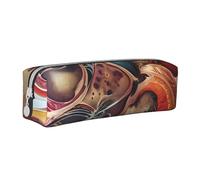 XDCYWBZDBC Astuccio in pelle con grafici a forma di cuore con anatomia umana, borsa portaoggetti di grande capacità, viene utilizzata per riporre piccoli oggetti per scuola, ufficio, viaggi o trucchi