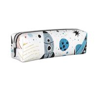 XDCYWBZDBC Astuccio in pelle con razzi in stile cartone animato, borsa portaoggetti di grande capacità, viene utilizzata per mettere piccoli oggetti per scuola, ufficio, viaggi o trucchi piccola borsa