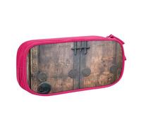 Xdcywbzdbc Astuccio portamatite a strati rustico in legno con stampa porta astuccio spazioso e organizzato, grande borsa portaoggetti con scomparti, design elegante e funzionale, rosa, Taglia unica,