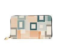 XDCYWBZDBC Atomic Stars - Portafogli lunghi da donna, con motivo retrò, portafogli da viaggio, porta carte di credito, grande capacità, con cerniera, porta biglietti da visita alla moda, Nero , Taglia