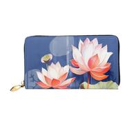 XDCYWBZDBC Botanical Floral Leather Long Zipper Hand Purse Large Capacities Portafoglio da donna con tasche multiple Multifunzionale Portafoglio Fit Carta di Credito, Contanti, Monete, 3D, Taglia