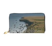 XDCYWBZDBC Caccia Flying Wild Leather Long Zipper Hand Purse Large Capacities Portafoglio da donna con tasche multiple Portafoglio multifunzionale Fit Carta di credito, contanti, monete, 3D, Taglia