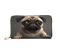 XDCYWBZDBC Carino Carlino Cane Delle Signore Lungo Portafogli Viaggio Portafogli Porta Carte di Credito Portafogli Cerniera Grande Capacità Portafogli Porta Biglietti da Visita Moda Notecase, Nero ,
