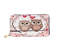 XDCYWBZDBC Carino Gufi Signore Lungo Portafogli Viaggio Portafogli Porta Carte di Credito Portafogli Cerniera Grande Capacità Portafogli Porta Biglietti da Visita Moda Notecase, Nero , Taglia unica,