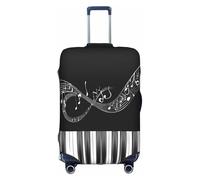 XDCYWBZDBC Copertura elastica per bagagli da viaggio con motivo pianoforte per chitarra Tao18-32 pollici Copertura per bagagli con cerniera Antis Scratch Dust Tight Fissaggio e smontaggio rapido,