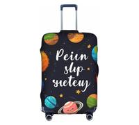 XDCYWBZDBC Cute Planet Copertura elastica per bagagli da viaggio Tao18-32 pollici Copertura per bagagli con cerniera Antis antigraffio antipolvere Fissaggio e smontaggio rapido, bianco, S, Bagaglio a