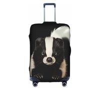XDCYWBZDBC Cute Skunk - Copertura elastica per bagagli da viaggio, custodia per bagagli Tao18-32 pollici, con cerniera, antigraffio, antipolvere, fissaggio e smontaggio rapidi, bianco, M, Bagaglio a