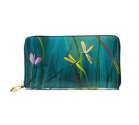 XDCYWBZDBC Dancing with Dragonflies Portafogli lunghi da donna Portafogli da viaggio Porta carte di credito Portafogli con cerniera di grande capacità Porta biglietti da visita Porta biglietti da
