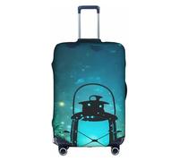 XDCYWBZDBC Fireflies e Lanterna Copertura elastica per bagagli da viaggio Tao18-32 pollici Copertura per bagagli con cerniera Antis antigraffio antipolvere Fissaggio e smontaggio rapido, bianco, S,
