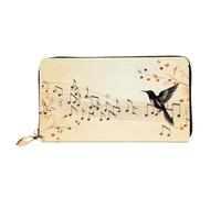 XDCYWBZDBC Flying Bird - Portafogli da donna con note musicali, portafogli lunghi da viaggio, porta carte di credito, portafogli con cerniera di grande capacità, porta biglietti da visita alla moda,