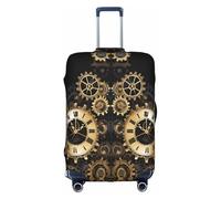 XDCYWBZDBC Gears Clock Bronze Century Copertura elastica per bagagli da viaggio Custodia per bagagli Tao18-32 pollici Copertura per bagagli con cerniera Antis antigraffio antipolvere Fissaggio e