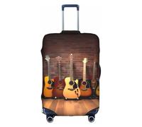 XDCYWBZDBC Guitar Collection Copertura elastica per bagagli da viaggio Tao18-32 pollici Copertura per bagagli con cerniera Antis antigraffio antipolvere Fissaggio e smontaggio rapido, bianco, M,