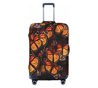 XDCYWBZDBC Monarch Butterflies - Copertura elastica per bagagli da viaggio Tao18-32 pollici, con cerniera, antigraffio, antipolvere, fissaggio rapido e smontaggio, bianco, S, Bagaglio a mano