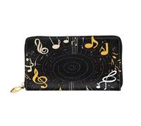 XDCYWBZDBC Note musicali da donna portafogli lunghi portafogli da viaggio porta carte di credito portafogli con cerniera grande capacità porta biglietti da visita porta biglietti da visita notecase