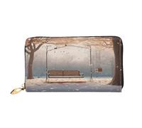 XDCYWBZDBC Now Falling in The Park Portafogli lunghi da donna Portafogli da viaggio Porta carte di credito Portafogli con cerniera di grande capacità Porta biglietti da visita Moda Notecase, Nero ,