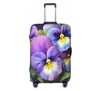 XDCYWBZDBC Pansy Perfection Copertura elastica per bagagli da viaggio Tao18-32 pollici Copertura per bagagli con cerniera Antis Scratch Dust Tight Fissaggio e smontaggio rapido, bianco, XL, Bagaglio a