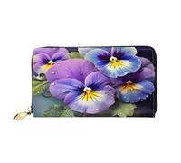 XDCYWBZDBC Pansy Perfection Portafogli lunghi da donna Portafogli da viaggio Porta carte di credito Portafogli con cerniera di grande capacità Porta biglietti da visita Porta biglietti da visita Moda