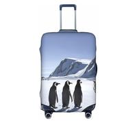XDCYWBZDBC Penguins On The Iceberg Copertura elastica per bagagli da viaggio Tao18-32 pollici Copertura per bagagli con cerniera Antis antigraffio antipolvere Fissaggio e smontaggio rapido, bianco, M,