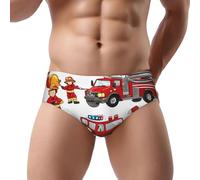 XDCYWBZDBC Piccoli ragazzi e ragazze in vigili del fuoco mens triangolo slip slip slip hipster biancheria intima alta elastica morbida classica adatta per uomini adulti da indossare tutto l'anno.,
