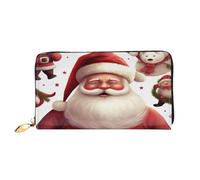 XDCYWBZDBC Portafogli lunghi da donna di Babbo Natale Portafogli da viaggio Porta carte di credito Portafogli con cerniera di grande capacità Porta biglietti da visita Porta biglietti da visita Moda