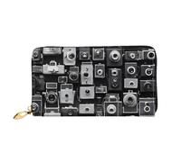 XDCYWBZDBC Retro Cool Camera Collection Signore Portafogli Lunghi Portafogli Da Viaggio Porta Carte di Credito Portafogli Cerniera Grande Capacità Portafogli Porta Biglietti da Visita Moda Notecase,
