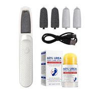 XdealCozyxc Set elettrico per la rimozione di lime per piedi, strumento per pedicure con 2 rulli e 1 flacone di crema per la cura dei piedi