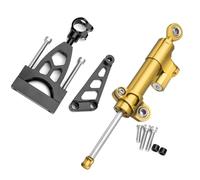 XDETGOK Ammortizzatore Moto Compatibile con CB400Vtec 1999 Ammortizzatore per Motocicletta Stabilizzatore dello Sterzo Stabilizzatore del Manubrio Regolabile Accessori Universali(Yellow)