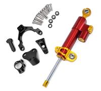 XDETGOK G Compatibile con Z900 2017 2018 Kit Staffa Stabilizzatrice Sterzo Ammortizzatore Moto Parti Accessori Universali Regolabili(Red-Yellow)