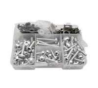XDFYHUIB per CRF230F XR230 XR250 XR400 Assortimento Universale di Rondelle Dadi E Viti per Moto Parti di Aggiornamento Meccanico per Moto(Silver)