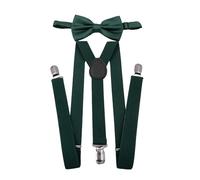 XDGBGFN Set di Bretelle da Uomo Con Tre Clip, Regolabili ed Elastiche Con Papillon