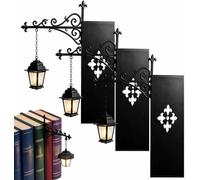 XDGJTBFMY 3 lanterne da biblioteca a LED, da appendere, stile vintage, con base, antiche lampade a LED per libri, angolo per studio, lettura, casa, biblioteca, regalo unico per gli amanti dei libri