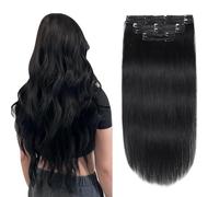 XDhair Extension per capelli umani naturali 50 cm 120 g 6 pezzi glueless parrucca umana capelli umani (#1-50)