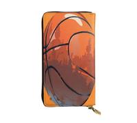 XDHFFJUCK Portafogli da uomo in pelle da basket, elegante portafoglio con fermasoldi, portafoglio pieghevole, porta carte, banconote, portafoglio da viaggio, portafoglio elettronico, tasca