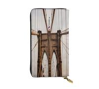 XDHFFJUCK Portafogli in pelle con foto del ponte di Brooklyn, elegante portafoglio da uomo, con clip per banconote, porta carte, portafoglio da viaggio, e-portafoglio, tasca per carte di credito,
