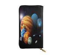 XDHFFJUCK Portafogli in pelle con motivo pianeta, elegante portafoglio da uomo, con clip per soldi, portafoglio pieghevole, porta carte, banconote, portafoglio da viaggio, portafoglio elettronico,