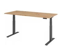 XDKB 19 G | 180x80 | Scrivania altezza regolabile elettricamente - Rovere Nodato