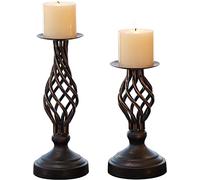 XDLEDMKIZ Candele da Tavolo, Applique per Candele, 2 Pezzi portacandele da caffè Americano in Stile Europeo, Accessori per cene a lume di Candela per Matrimoni, Decorazioni da tavo