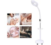 XDLEDMKIZ Lampada da Terra con ingrandimento e Braccio Girevole Regolabile, Lampada con ingrandimento 16X per la Cura della Pelle, la Bellezza, i Cosmetici, Il Trucco, L'Arte delle