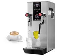 XDLYWUZIQ 12l Commerciale Schiumalatte a Vapore, Macchina per Schiumare Il Latte Elettrica con Schermo a LED, Adatta per Bar, Negozi di Bubble Tea, Caffetterie Silver