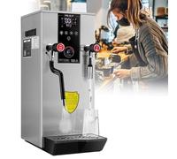 XDLYWUZIQ Commerciale Schiumalatte, 2500w Automatico Macchina per Acqua Bollente a Vapore Elettrico Schiumare Il Latte a Vapore Macchina per caffè E tè Silver