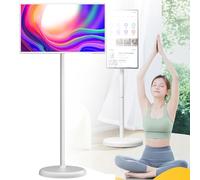 XDLYWUZIQ TV Portatile, TV con Ruote E Supporto, Tablet con Monitor Touchscreen,Alimentazione a Batteria - 8 Ore, Ampio Display IPS Fhd,Utilizzabile per Riunioni Aziendali. 24inch-6+128G