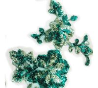XDMING 4 Pezzi/Lotto Blu Paillettes Fiore Ricamo Pizzo Patch Fai da Te Cucito Panno Applique Collare Toppe Decorazione del Vestito