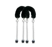 XDMING Autunno Inverno 1 Paio di Manici in Peluche Obag con Catena Lunga in Argento per Borse a Spalla da Donna O Bag