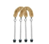 XDMING Autunno Inverno 1 Paio di Manici in Peluche Obag con Catena Lunga in Argento per Borse a Spalla da Donna O Bag