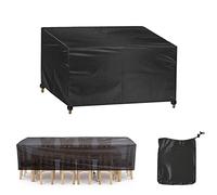 XDMYGTT Copertura per mobili da Giardino,60x60x80cm Copertura Tavolo Giardino Esterno,Rettangolare420D Oxford Telo Copri Protettivo Mobili da Giardino Impermeabile,Copertura Anti-UV -Nero