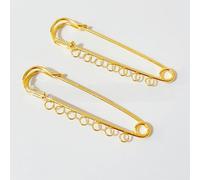 XDNHD 10/20PCS Spille da Balia Grandi in Metallo Placcato Oro da 80 mm con Spilla da Balia a 7 Fori con Anelli Spille da Balia per Gioielli per la Realizzazione di Spille