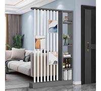 XDOPIRRS Colonna divisoria autoportante per ingresso e corridoio, divisorio per la privacy con scaffali, separatore ambiente dal pavimento al soffitto, schermo per la privacy per casa(C,120cm/47.2in)