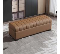 XDOPIRRS Panchetta imbottita con contenitore, panca da camera da letto con spazio contenitivo, panca da ingresso, sgabello in legno e pelle con vano interno - Adatta a diversi ambienti(B,80cm/31.5in)